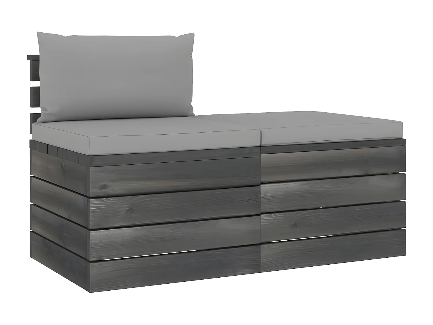 Salon palette de jardin 2 pcs avec coussins Bois de pin massif 18