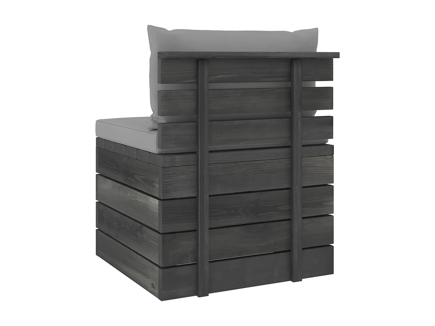 Salon palette de jardin 2 pcs avec coussins Bois de pin massif 18