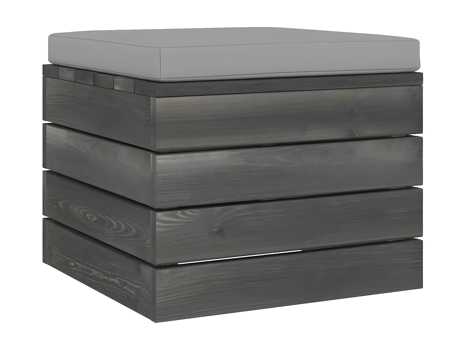 Salon palette de jardin 2 pcs avec coussins Bois de pin massif 18