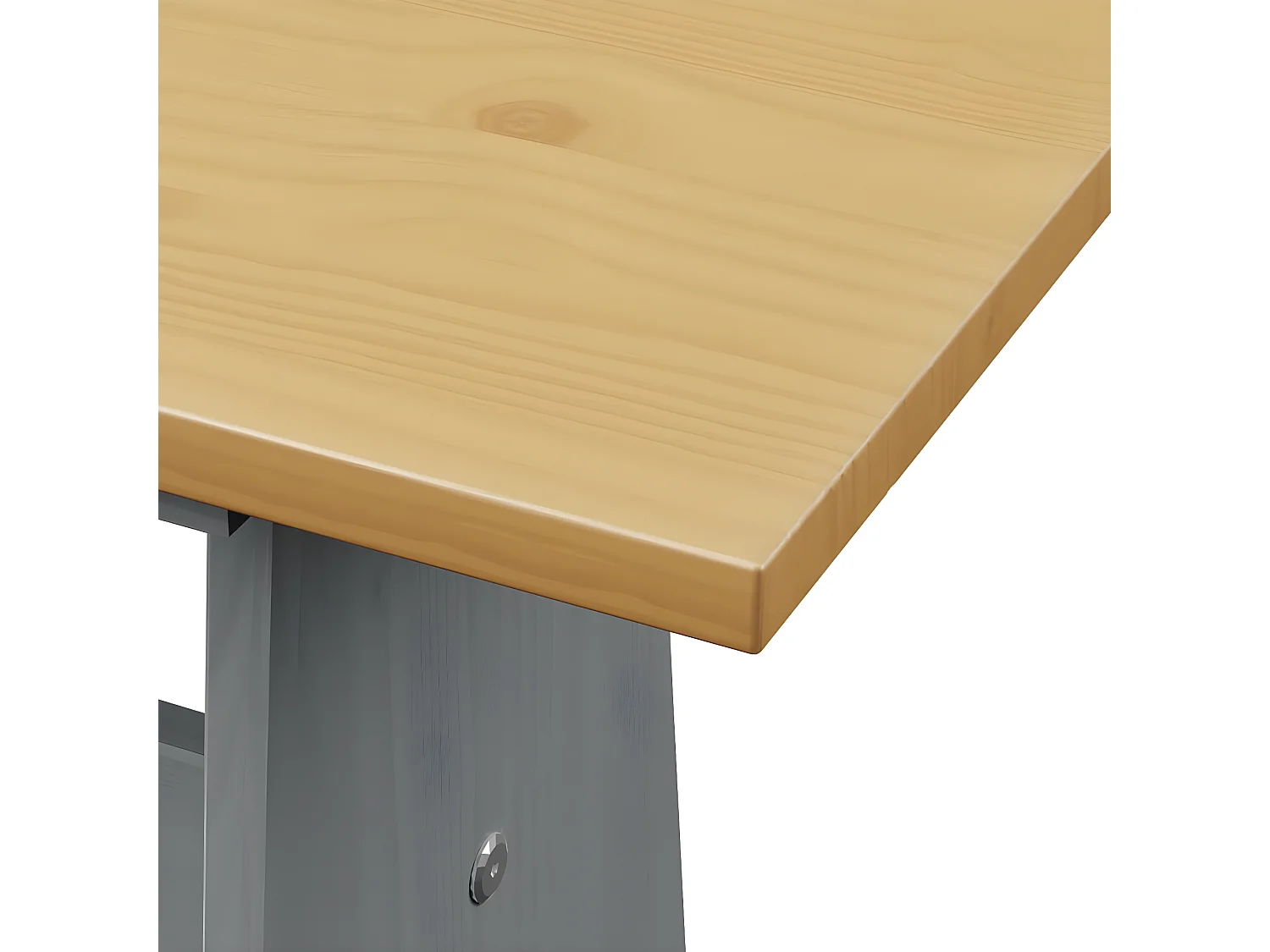 Salon de jardin 3 pcs Marron miel et girs Bois de pin massif