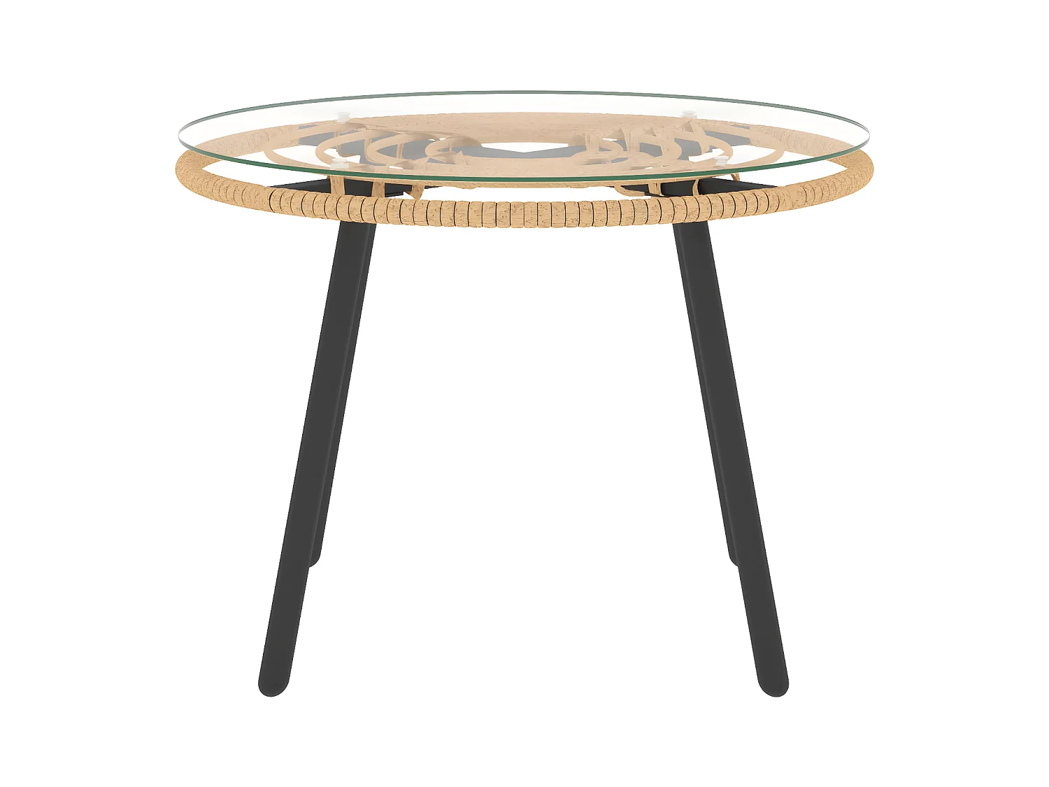 Salon de jardin 3 pcs avec coussins gris foncé résine tressée