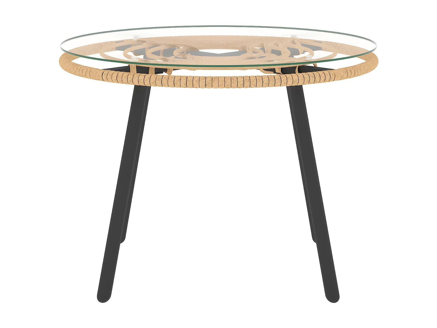 Salon de jardin 3 pcs avec coussins gris foncé résine tressée