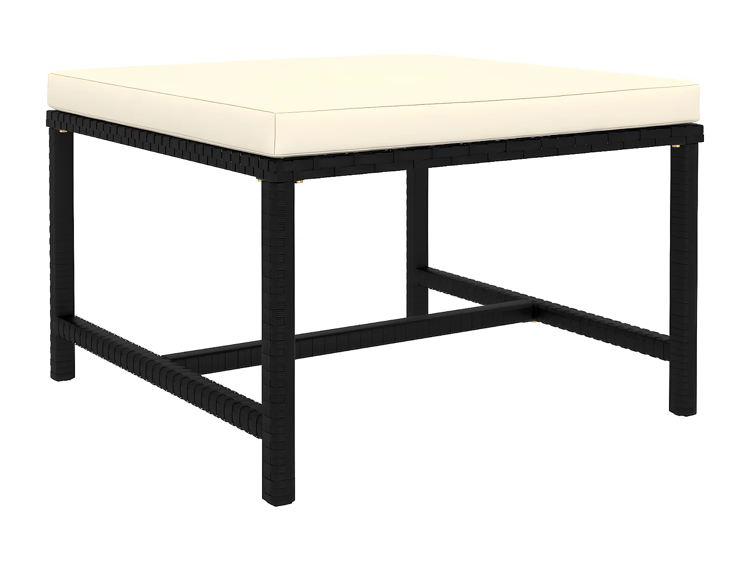 Salon de jardin 10 pcs avec coussins Résine tressée Noir 37