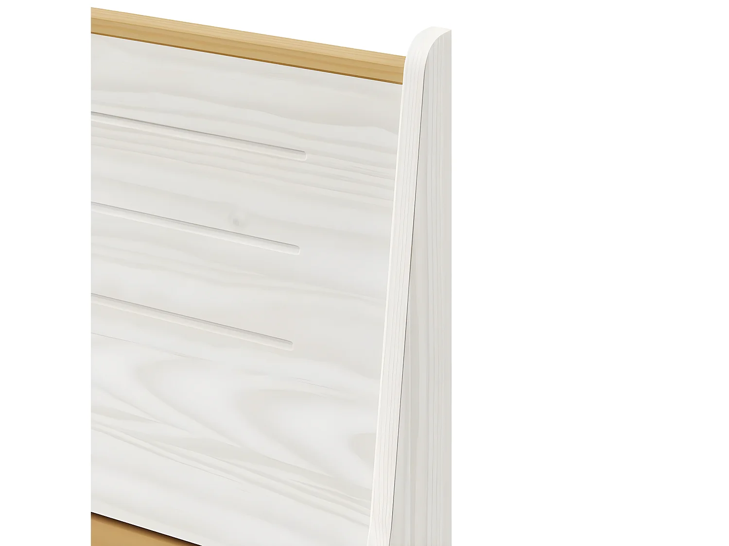 Salon de jardin 3 pcs Marron miel et Blanc Bois de pin massif