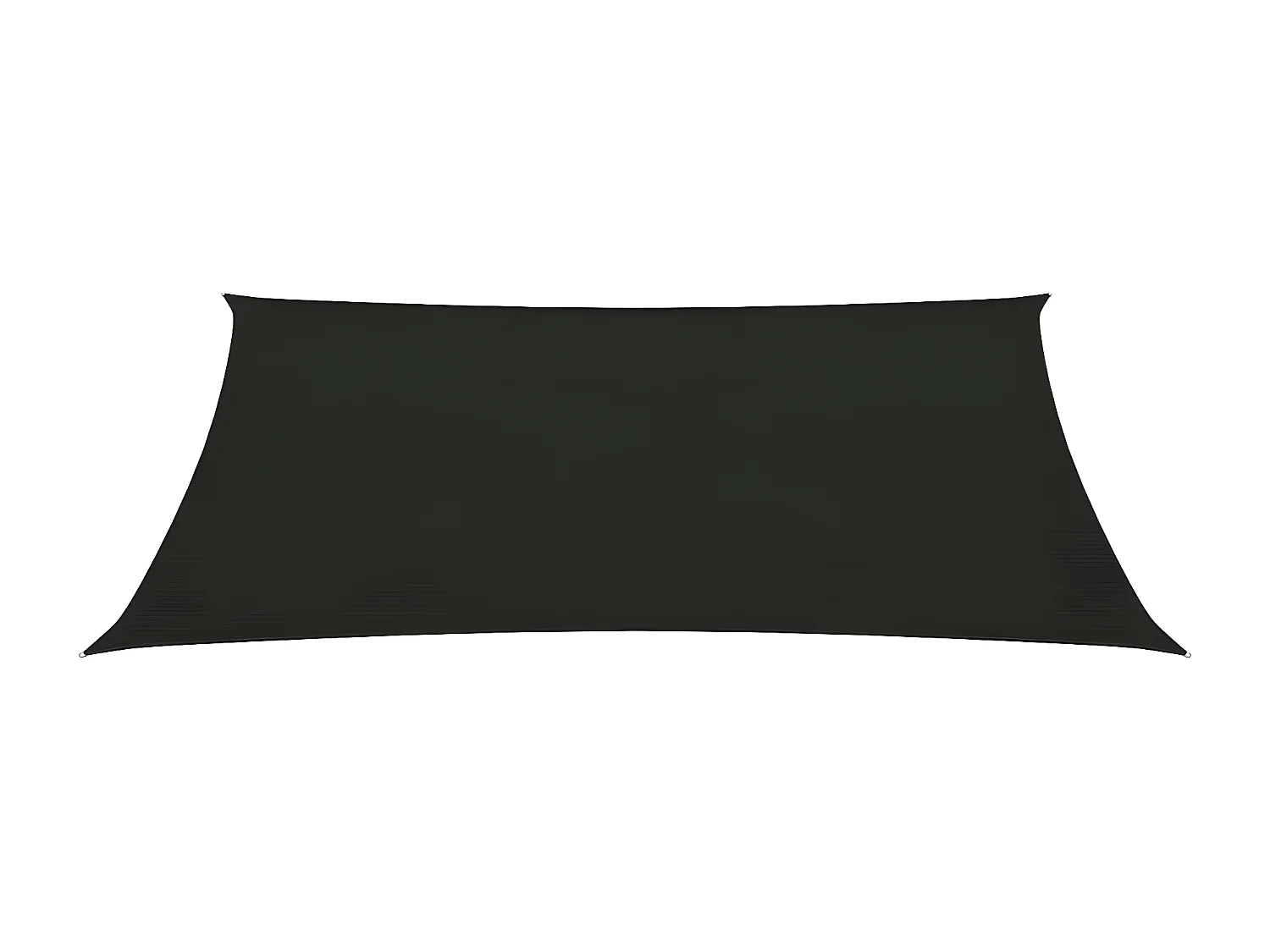 Voile d'ombrage 160 g-m² Noir 3,5x5 m PEHD