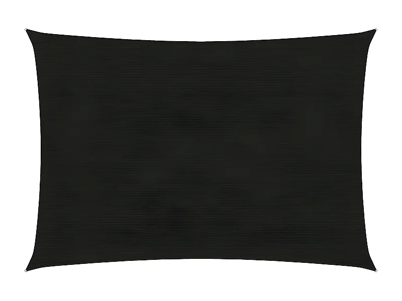 Voile d'ombrage 160 g-m² Noir 3,5x5 m PEHD