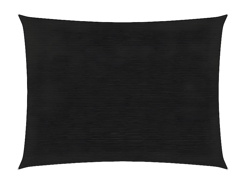 Voile d'ombrage 160 g-m² Noir 2x3,5 m PEHD