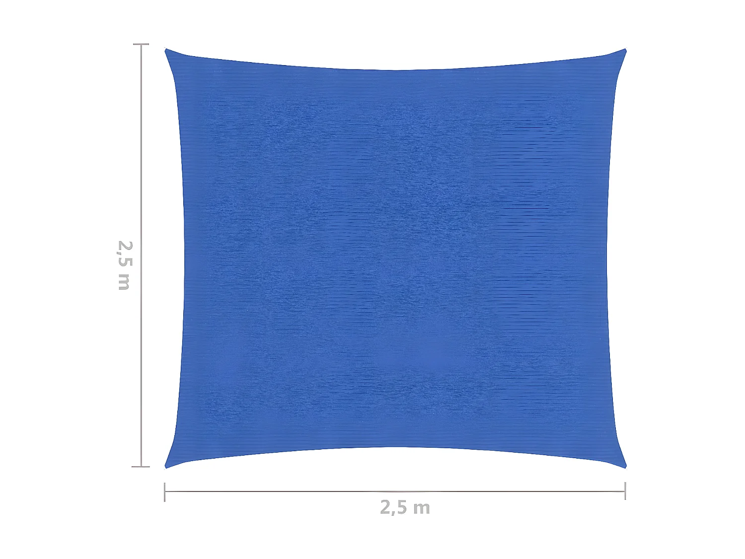 Voile d'ombrage 160 g-m² Bleu 2,5x2,5 m PEHD