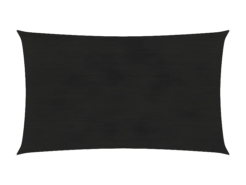Voile d'ombrage 160 g-m² Noir 2,5x5 m PEHD