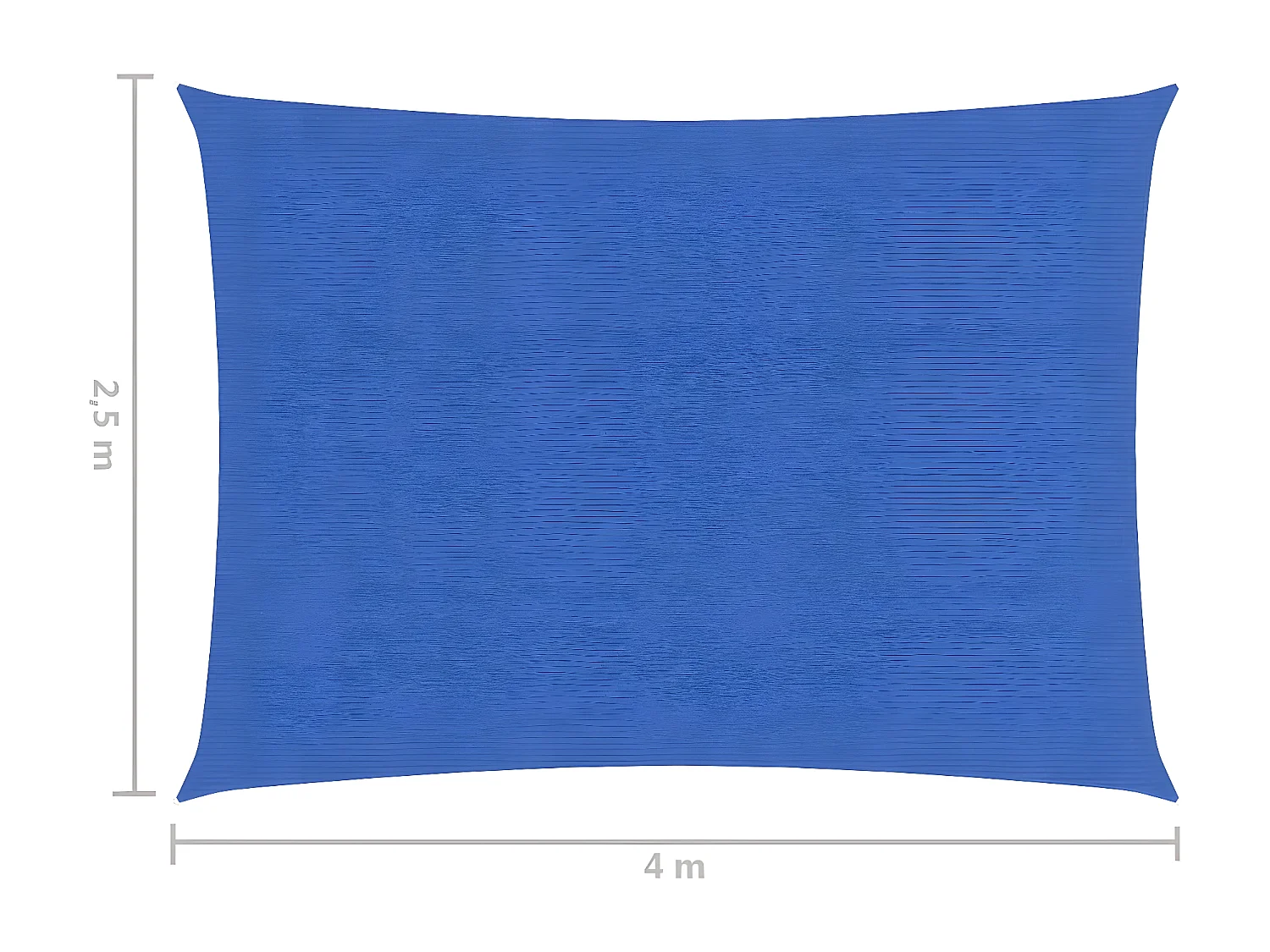 Voile d'ombrage 160 g-m² Bleu 2,5x4 m PEHD