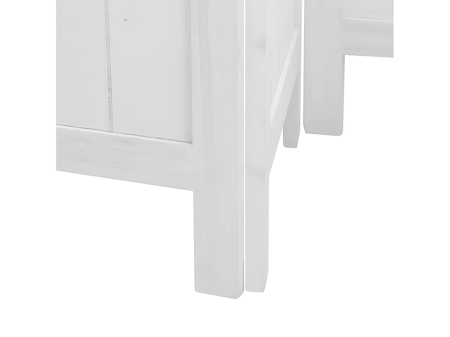 Cloison de séparation 5 panneaux blanc bois de paulownia massif