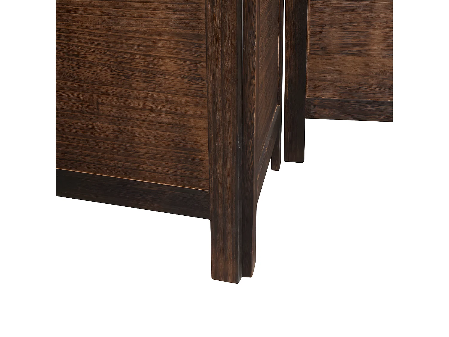 Cloison de séparation 5 panneaux marron foncé paulownia massif