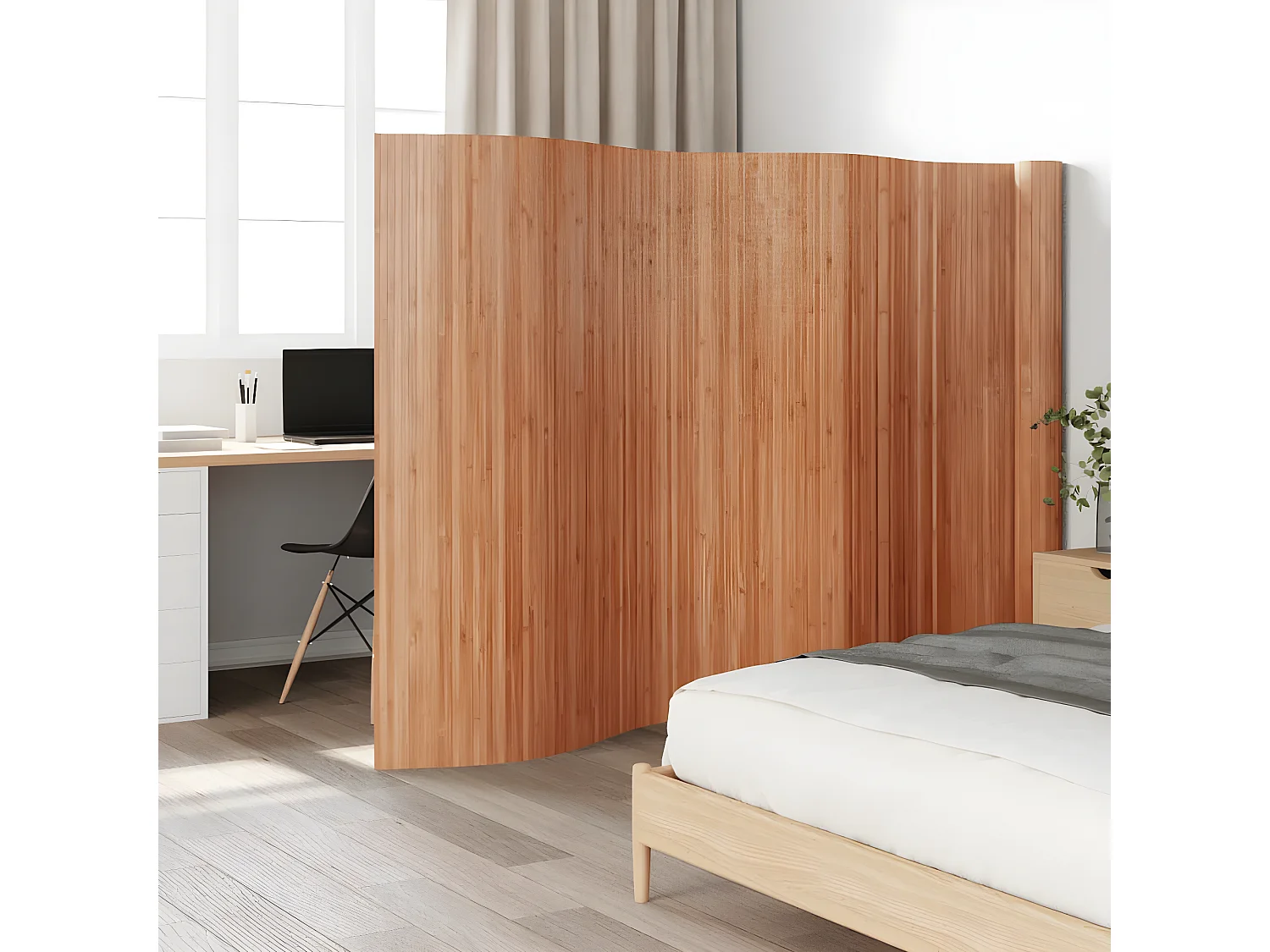 Cloison de séparation naturel 165x800 bambou