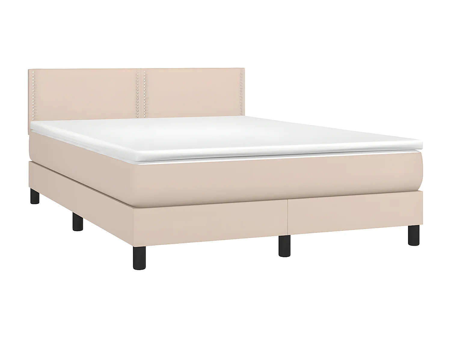 Sommier à lattes de lit avec matelas LED Cappuccino 140x200