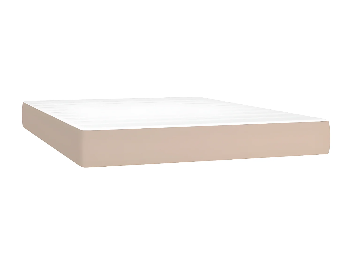 Sommier à lattes de lit avec matelas LED Cappuccino 140x200