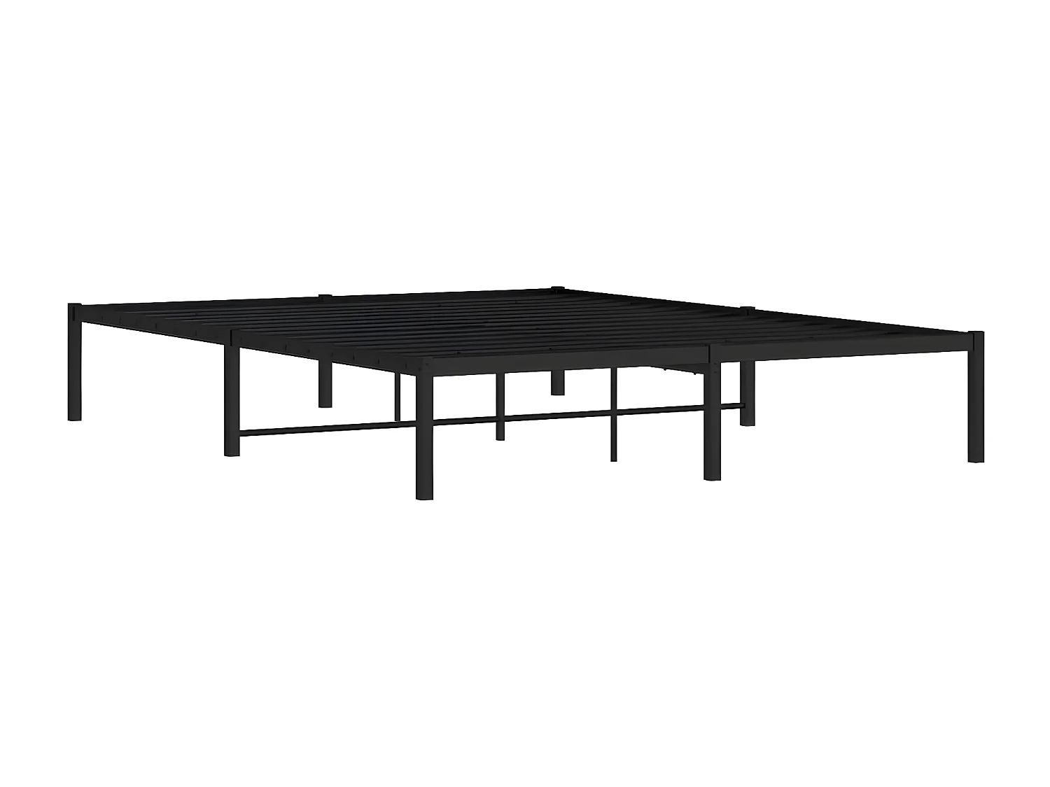 Cadre de lit métal noir 150x200