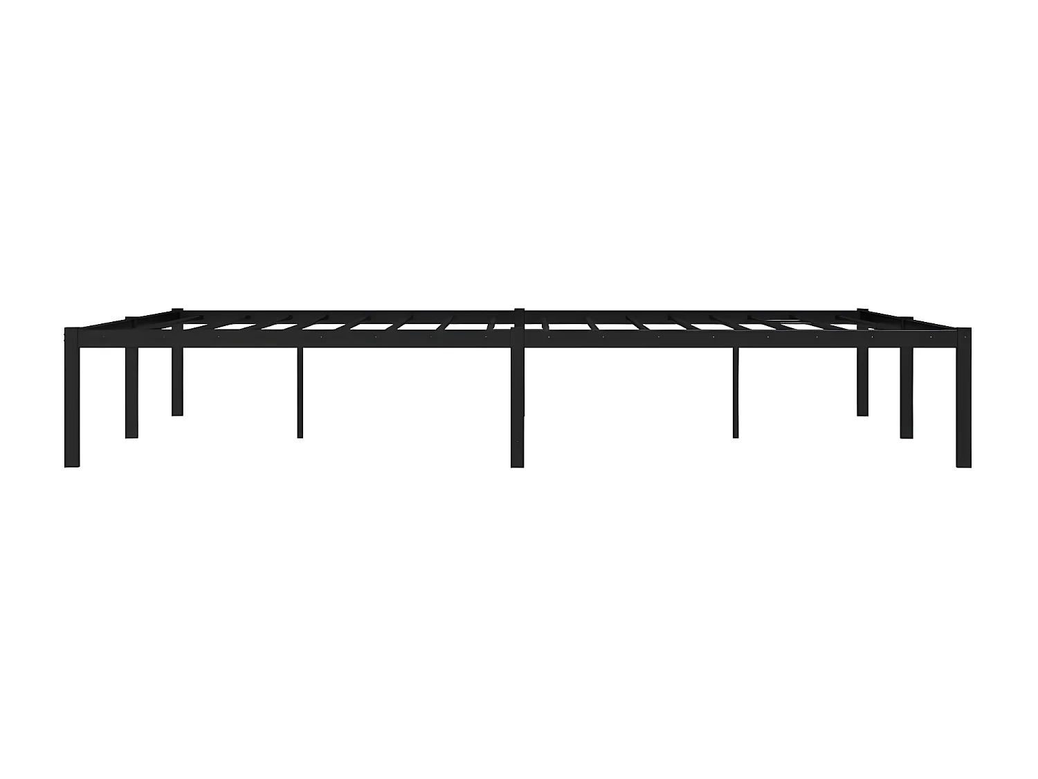 Cadre de lit métal noir 150x200