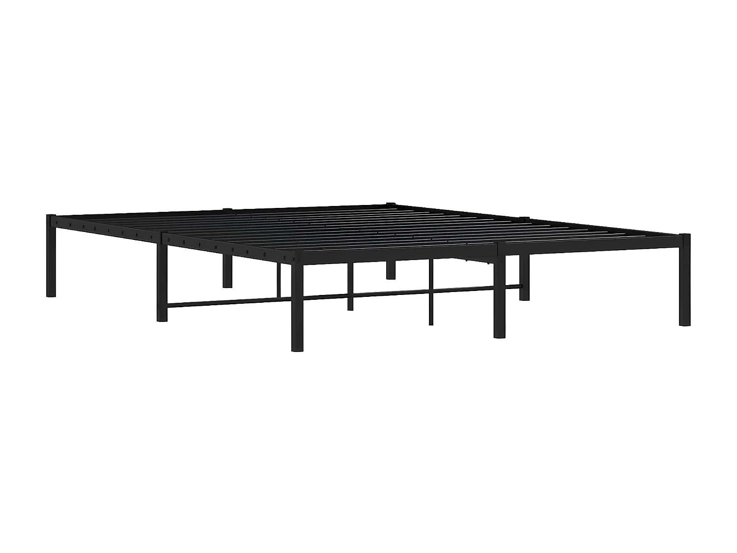 Cadre de lit métal noir 150x200