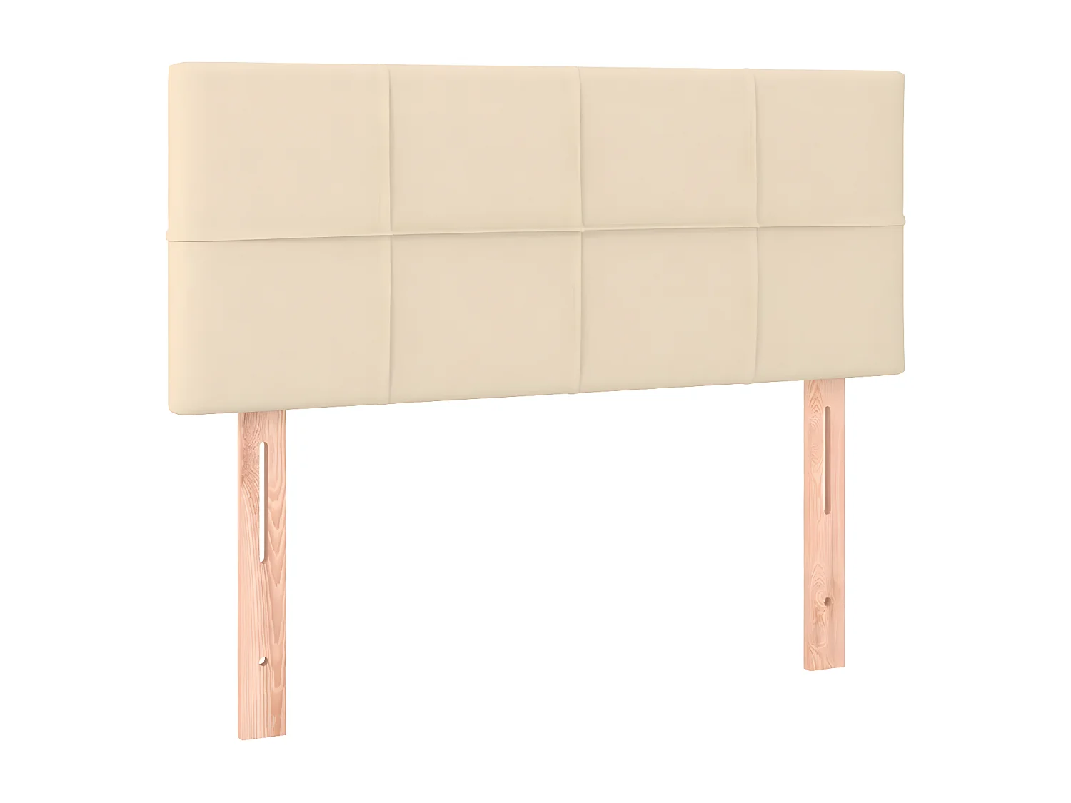 Lit à sommier tapissier avec matelas Crème 100x200 Tissu 4