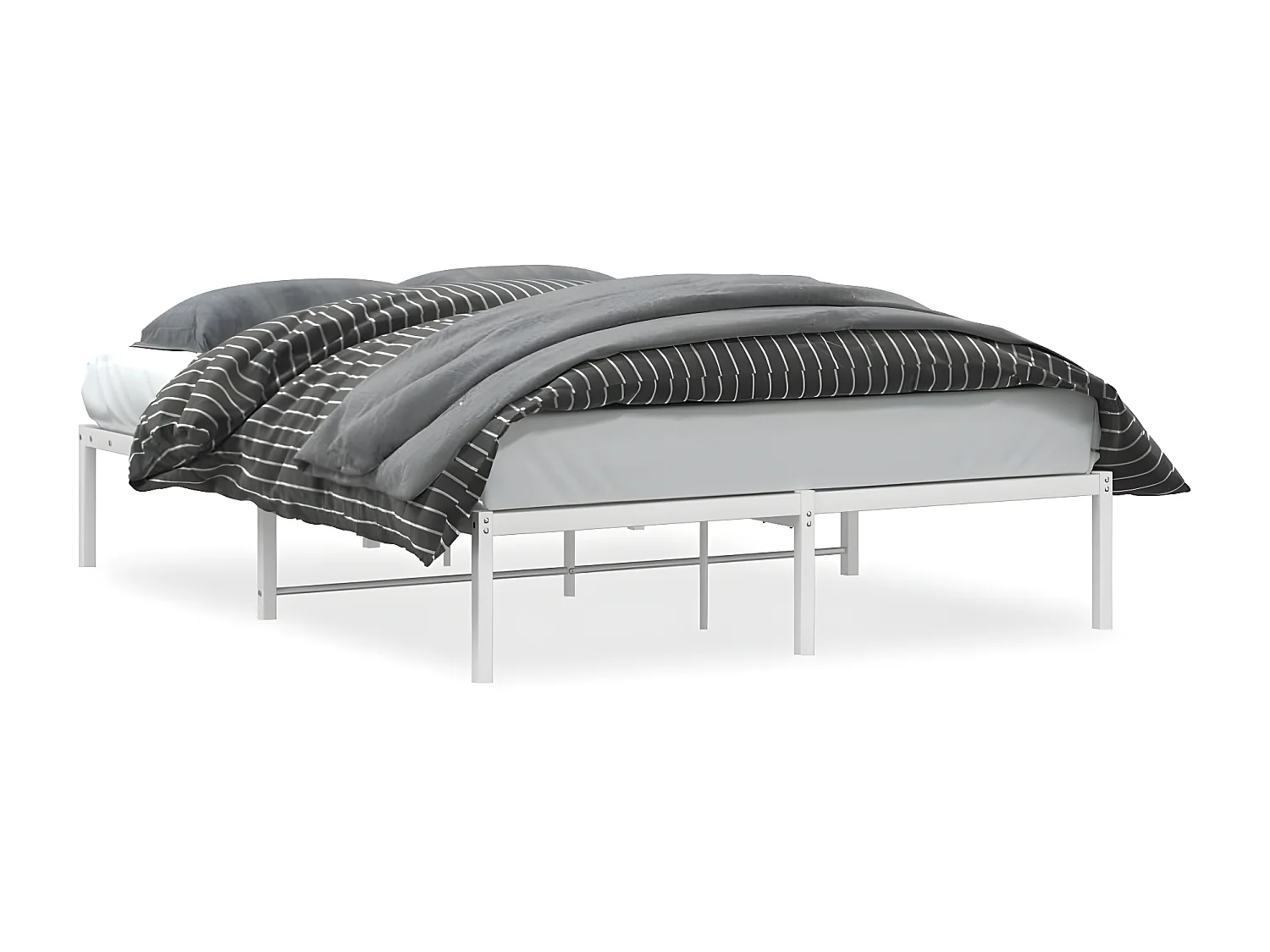 Cadre de lit métal blanc 140x190