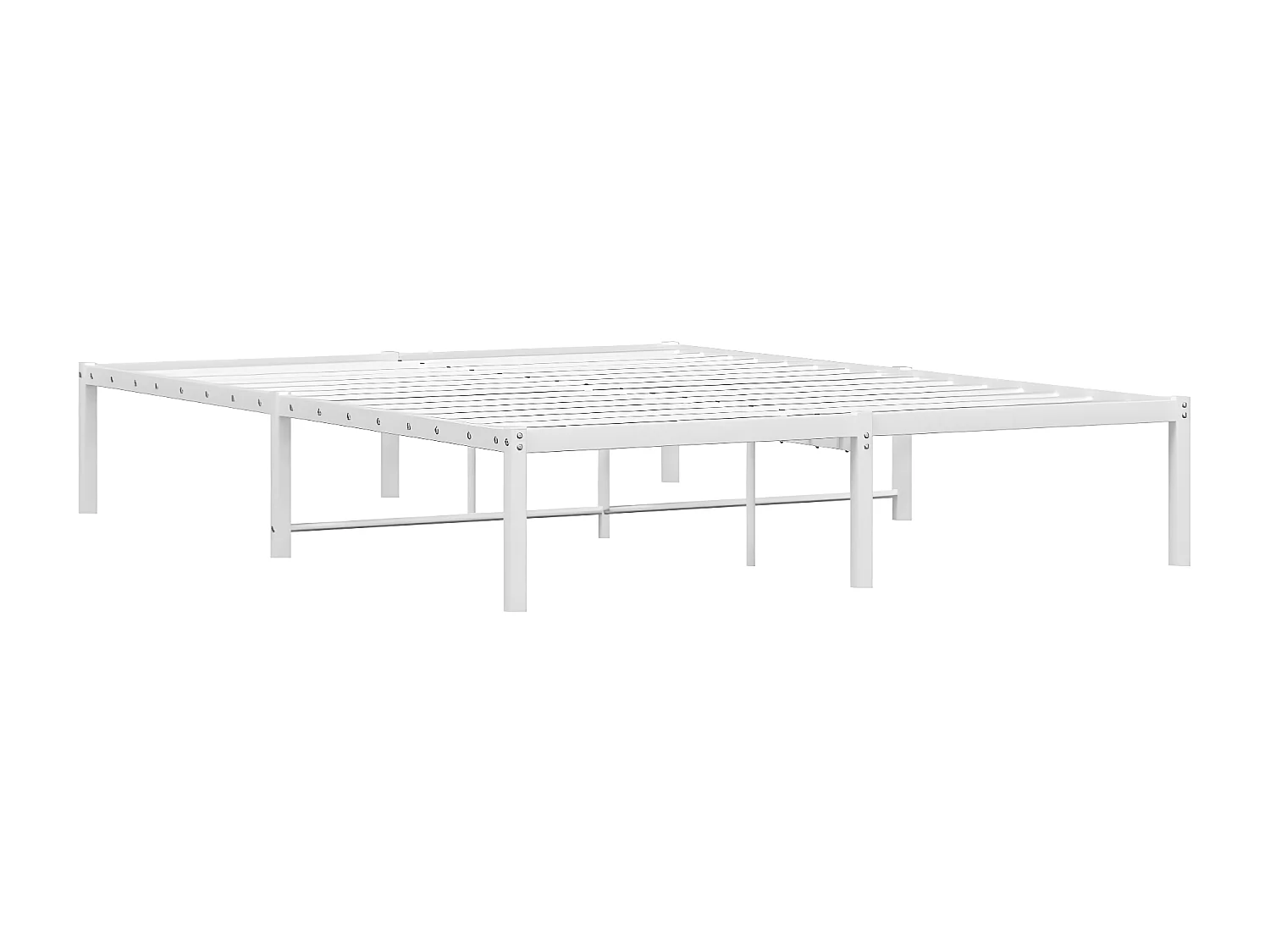 Cadre de lit métal blanc 140x190