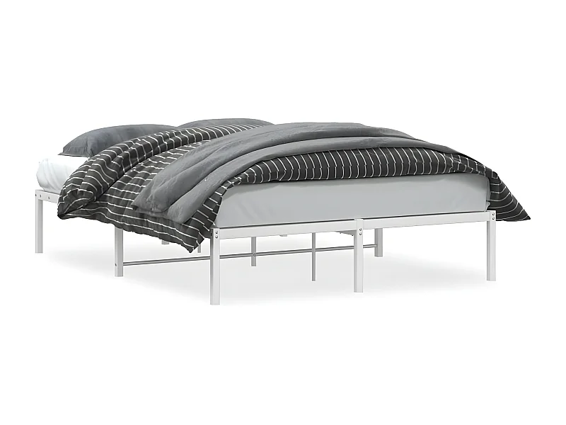 Cadre de lit métal blanc 140x190