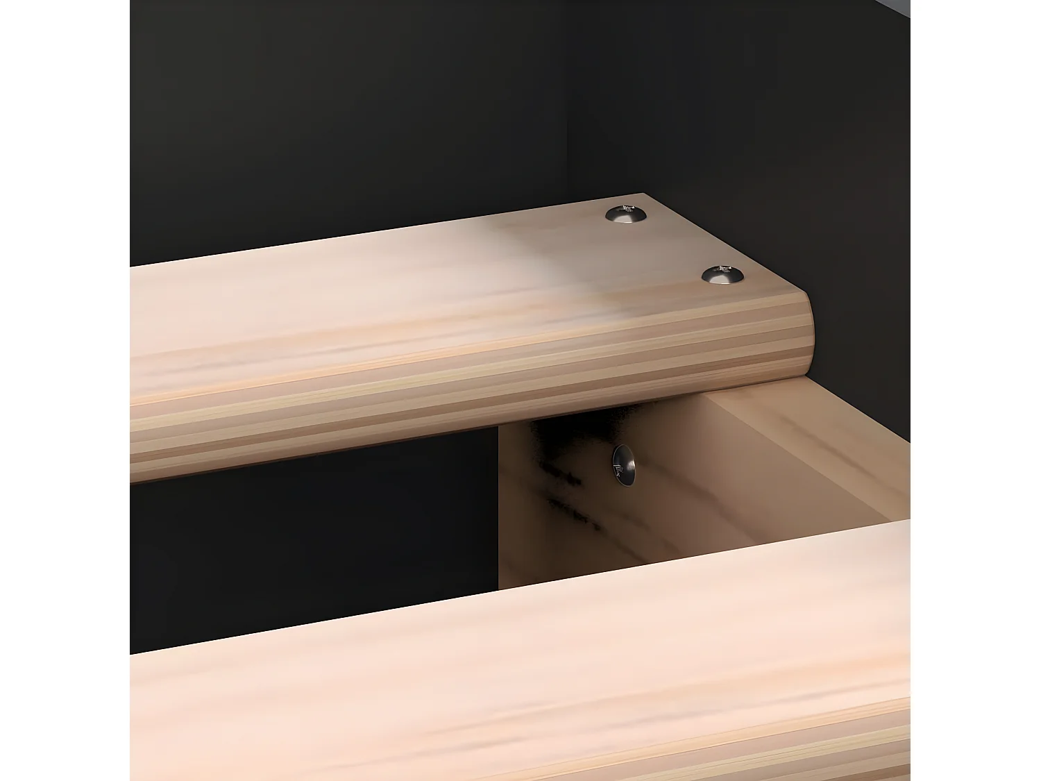 Cadre de lit avec tête de lit-pied de lit noir 90x190