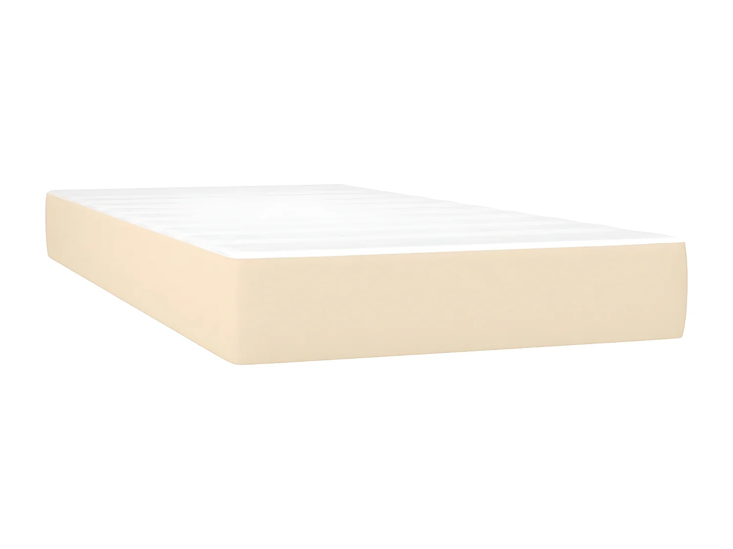 Sommier à lattes de lit matelas et LED crème 120x190 tissu