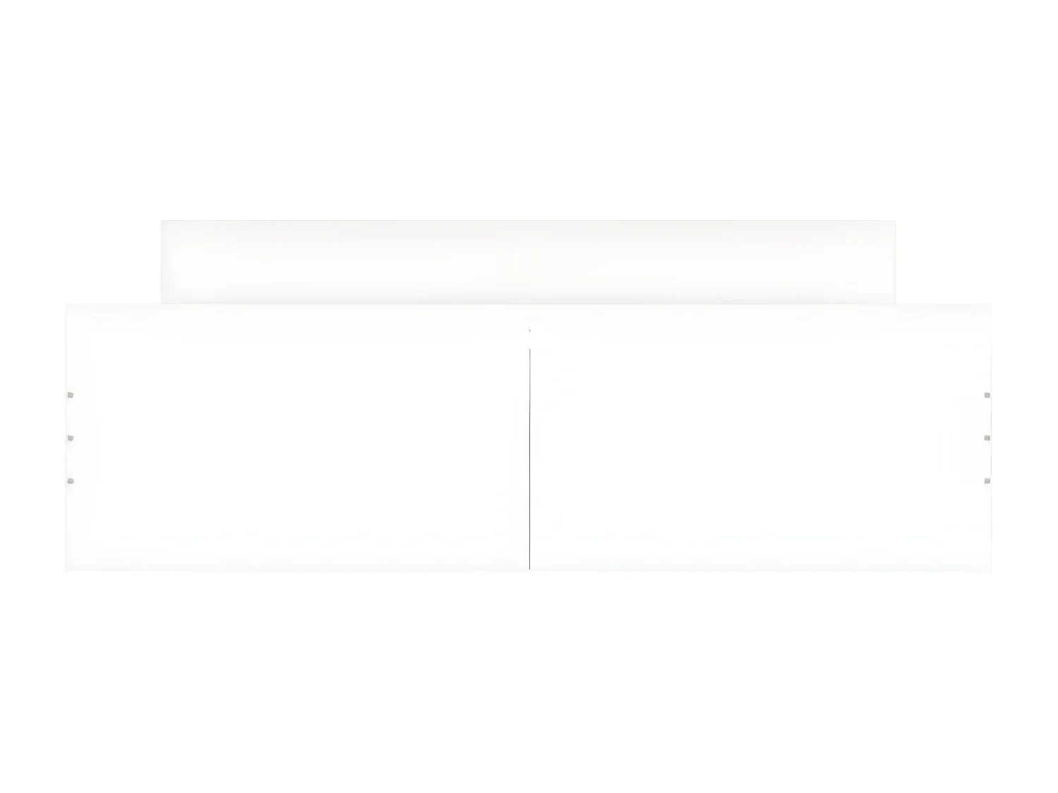 Cadre de lit avec tête de lit-pied de lit blanc 140x190