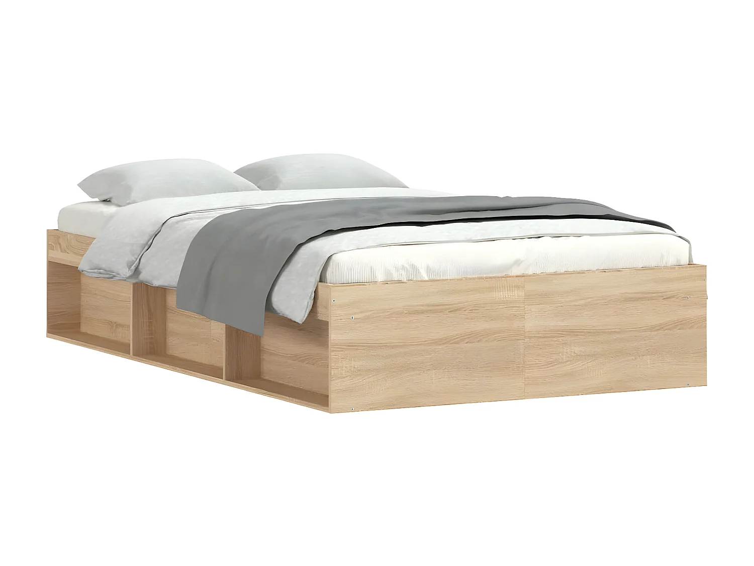 Cadre de lit chêne sonoma 120x190 petit double