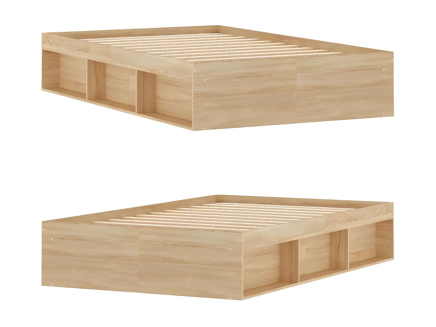 Cadre de lit chêne sonoma 120x190 petit double