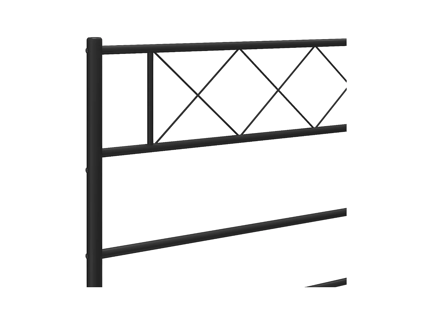 vidaXL Estructura de cama con cabecero y estribo metal negro 75x190 cm