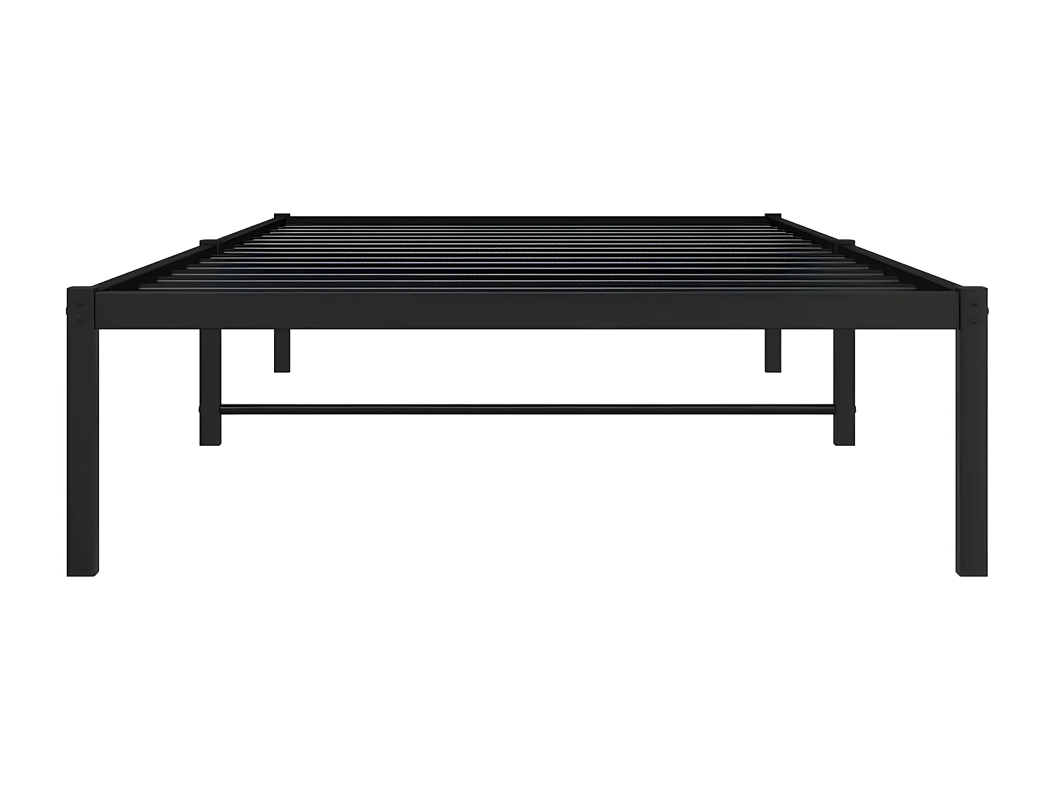 Cadre de lit métal noir 107x203