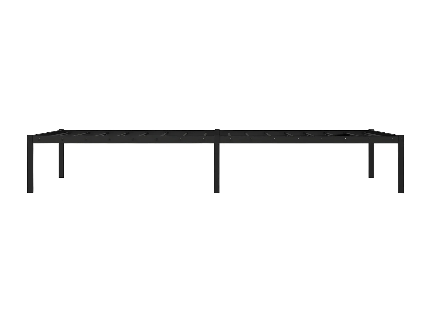 Cadre de lit métal noir 107x203