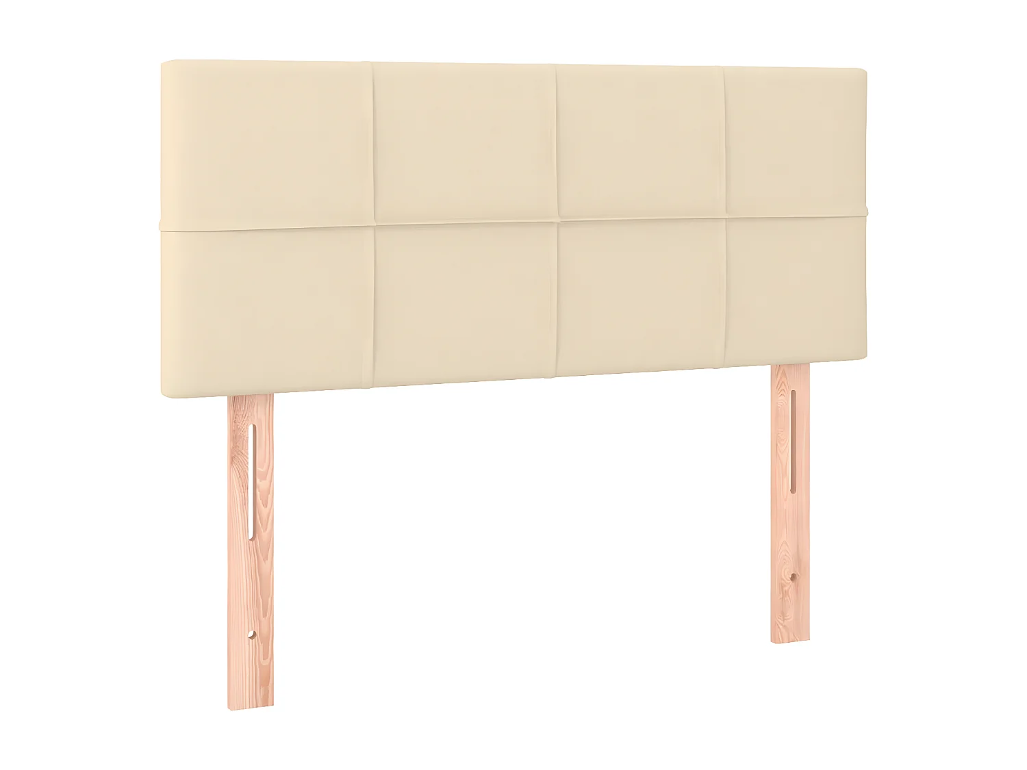 Lit à sommier tapissier avec matelas Crème 100x200 Tissu 3