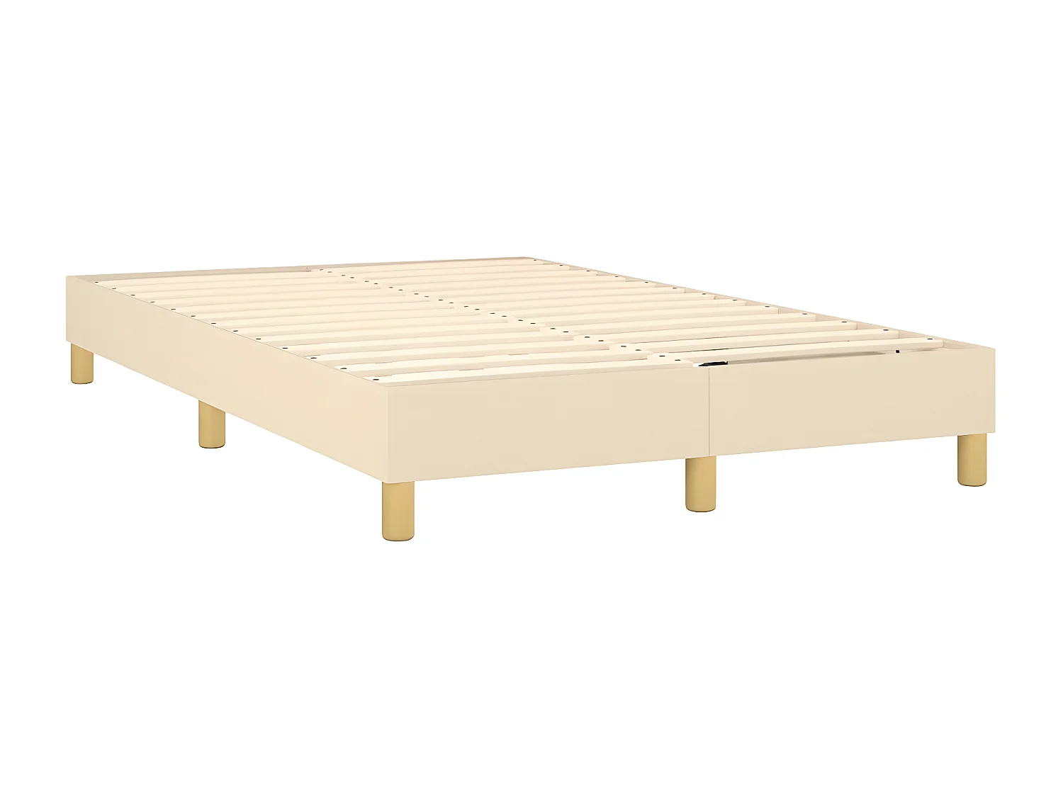 Lit à sommier tapissier avec matelas Crème 120x200 Tissu 6