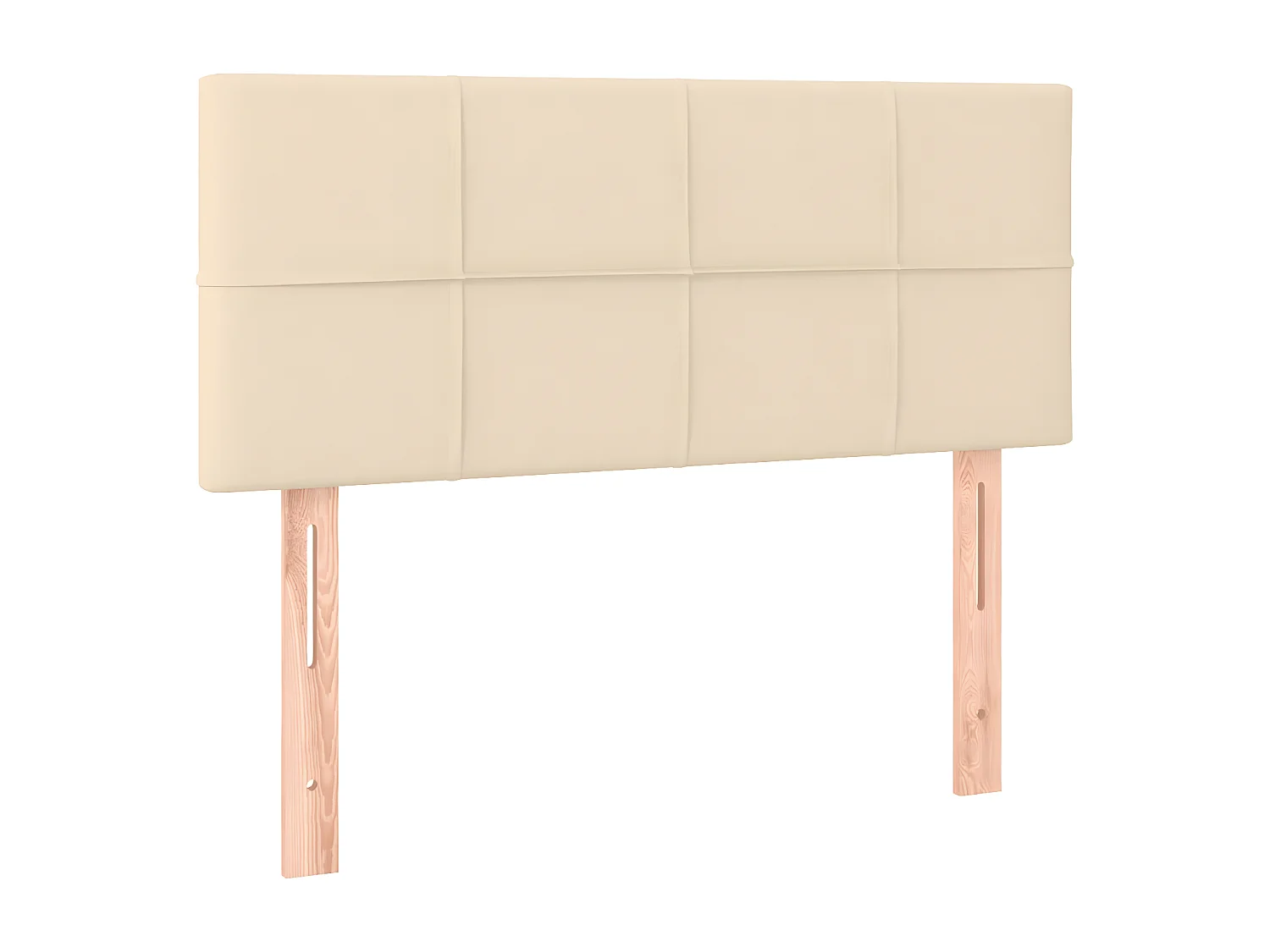 Lit à sommier tapissier avec matelas Crème 120x200 Tissu 6