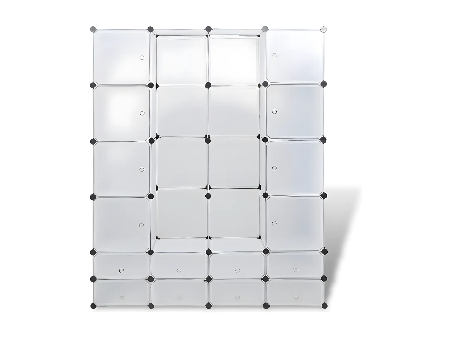 Cabinet modulable avec 18 compartiments blanc 37x146x180,5