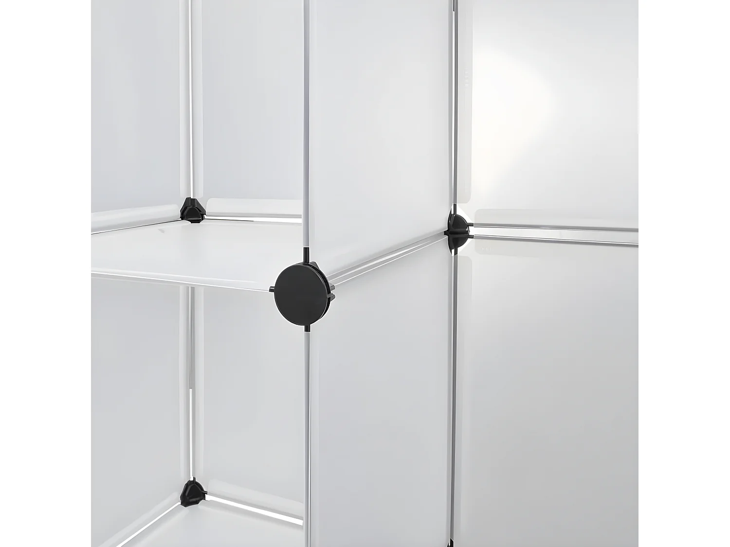 Cabinet modulable avec 18 compartiments blanc 37x146x180,5