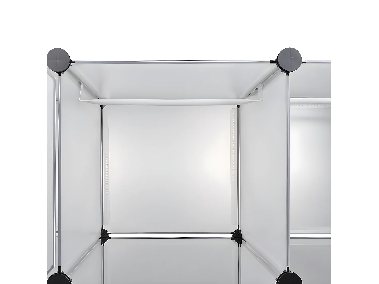 Cabinet modulable avec 18 compartiments blanc 37x146x180,5