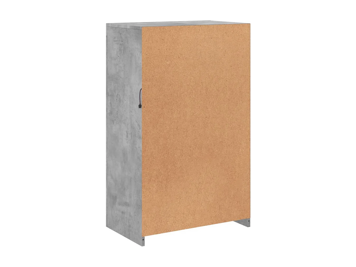 Armoire latérale avec lumières LED gris béton bois d'ingénierie
