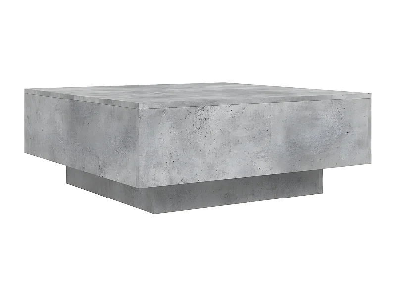 Table basse gris béton 80x80x31 bois d'ingénierie
