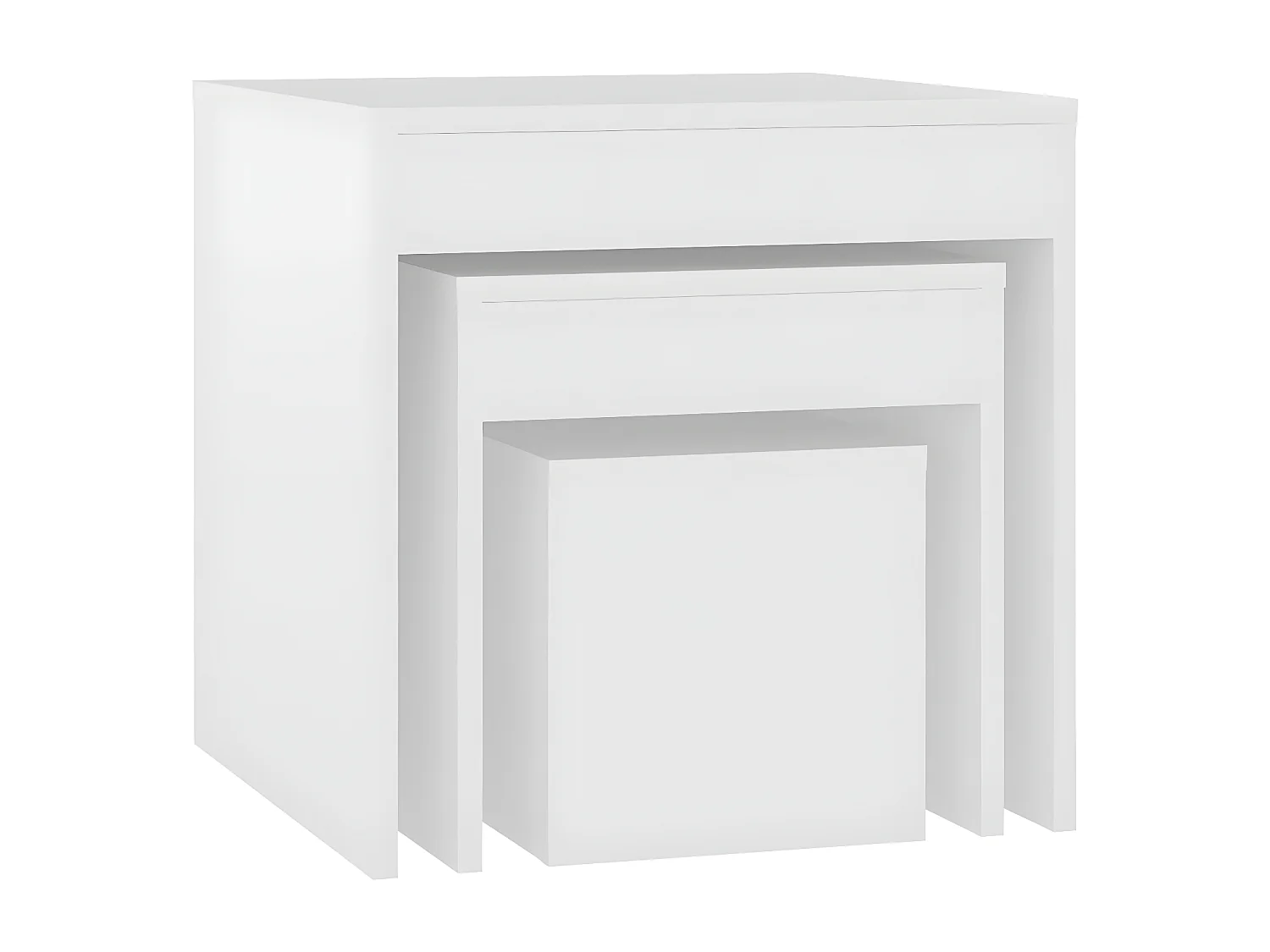 Tables gigognes 3 pcs Blanc 2