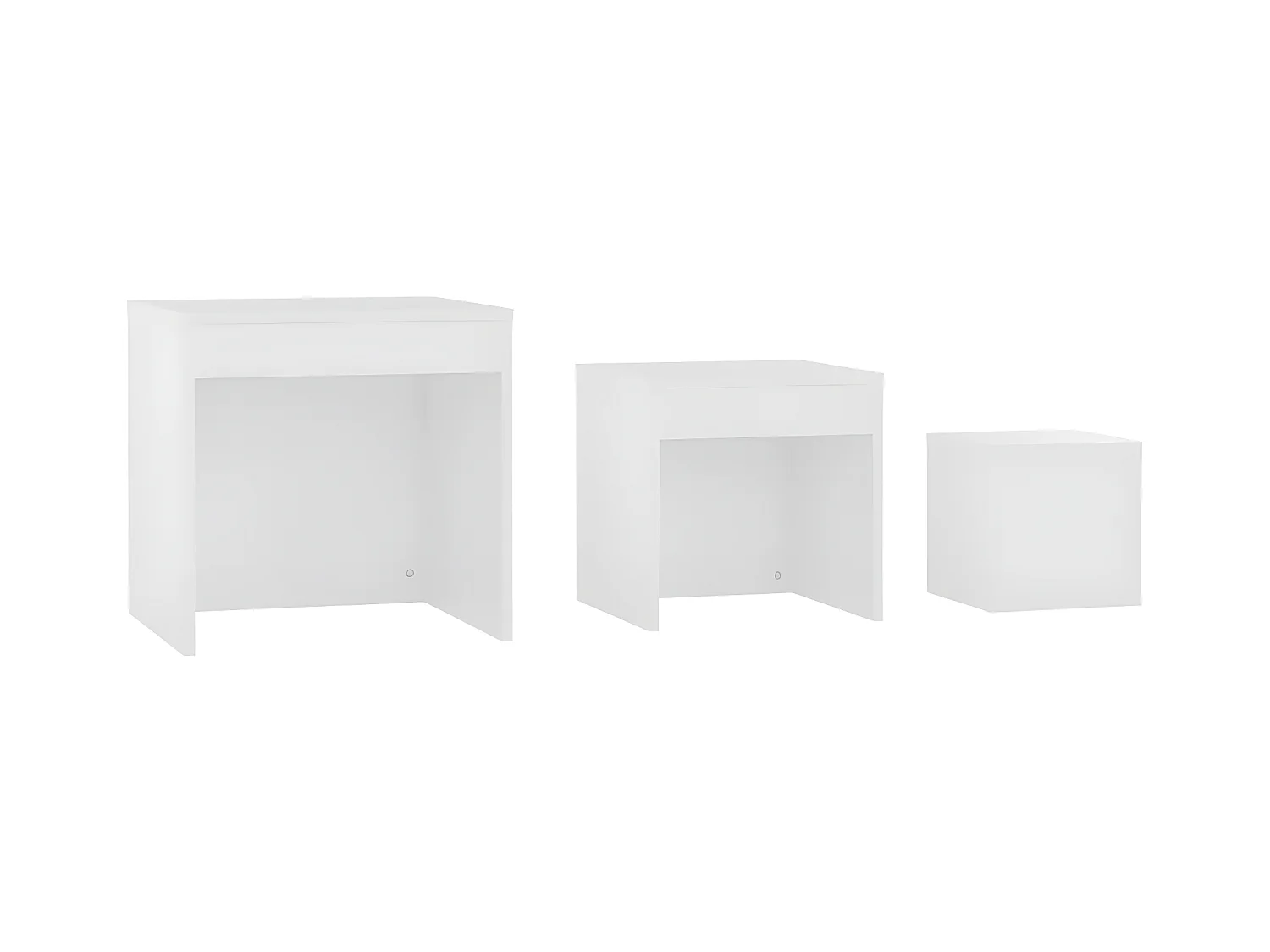 Tables gigognes 3 pcs Blanc 2