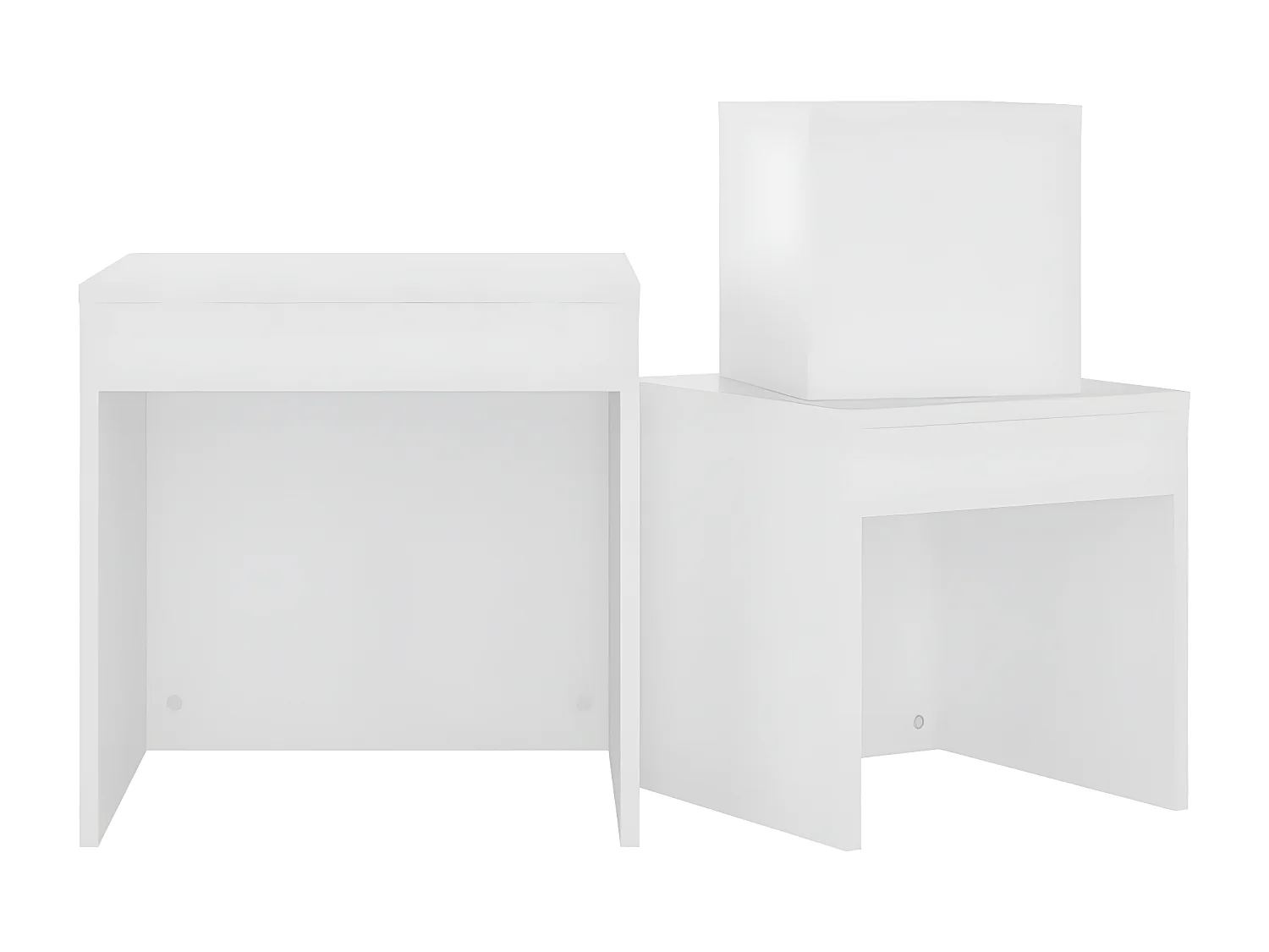 Tables gigognes 3 pcs Blanc 2