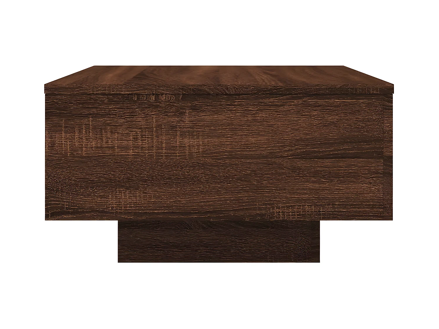 Table basse avec lumières LED chêne marron 55x55x31