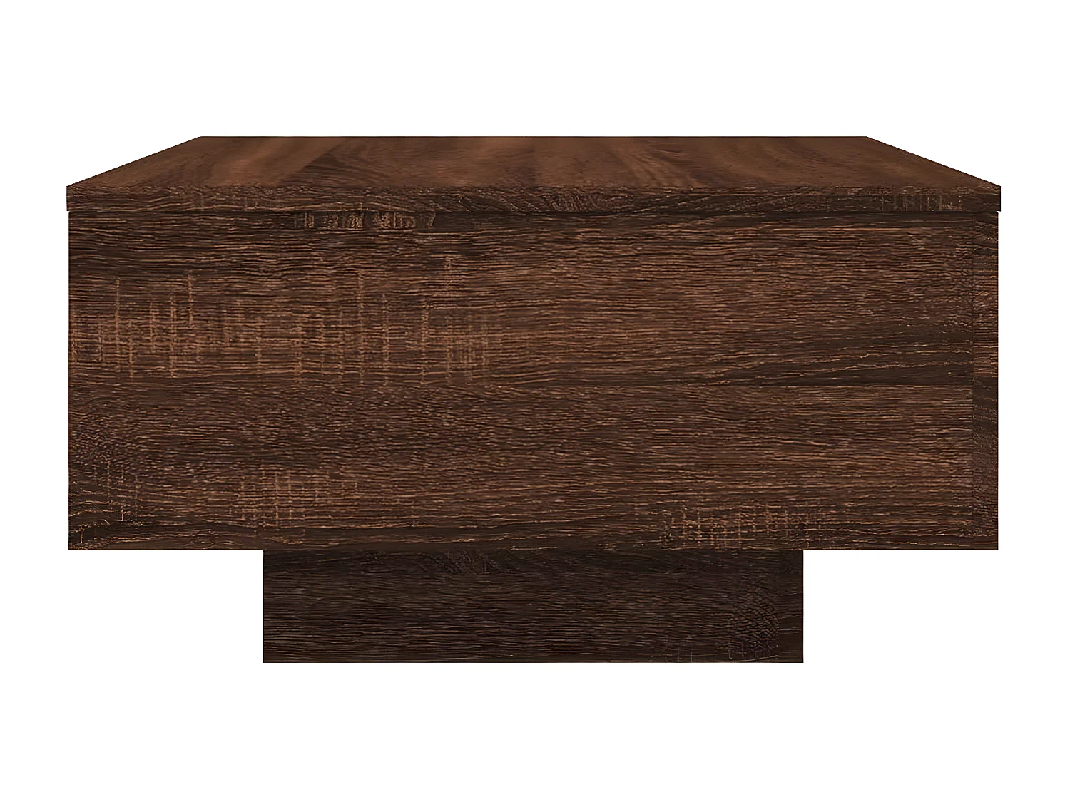 Table basse avec lumières LED chêne marron 55x55x31