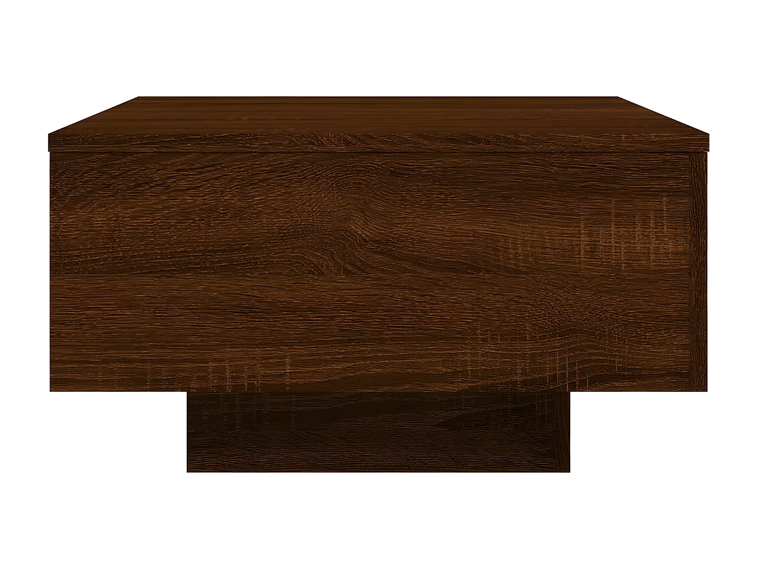 Table basse avec lumières LED chêne marron 55x55x31