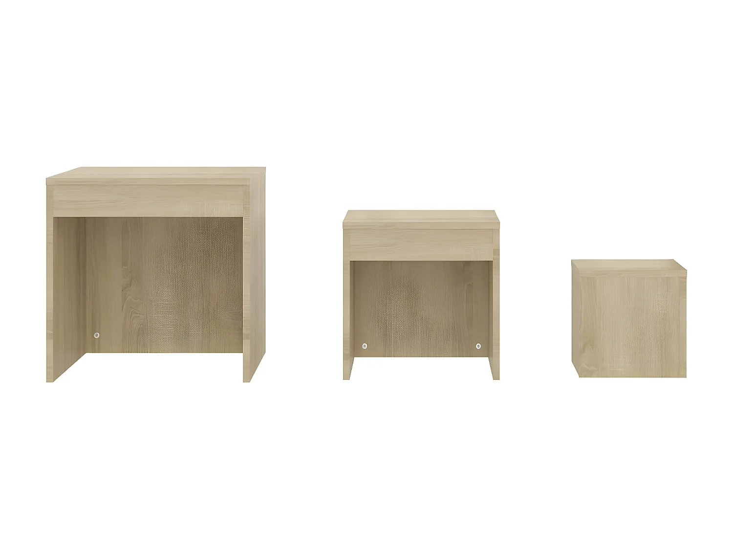 Tables gigognes 3 pcs Chêne sonoma