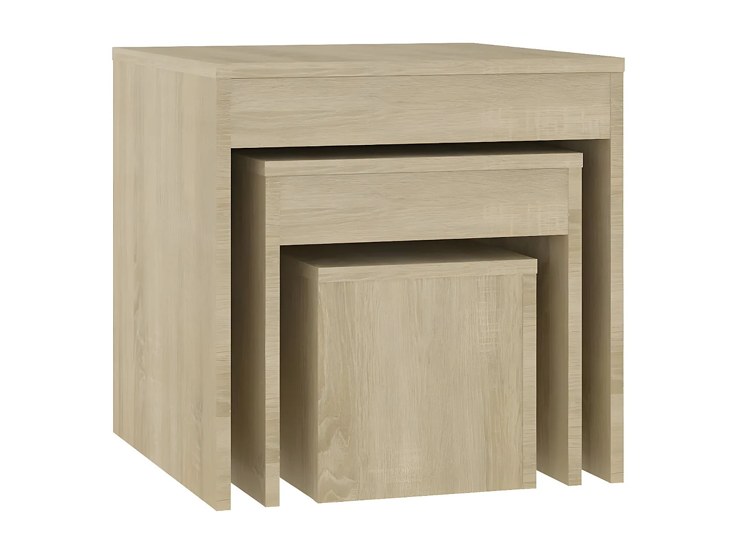 Tables gigognes 3 pcs Chêne sonoma